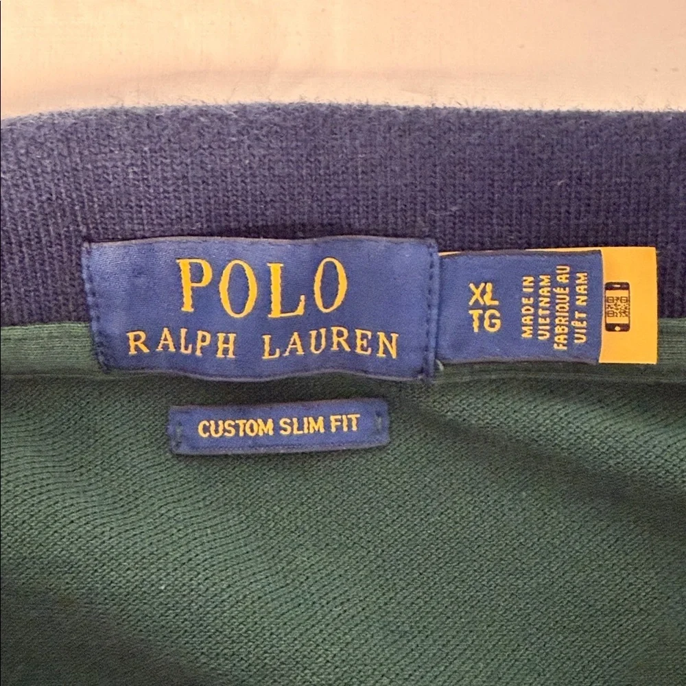 Polo Ralph Lauren Green Cotton Polo Shirt XL Classic Fit Logo